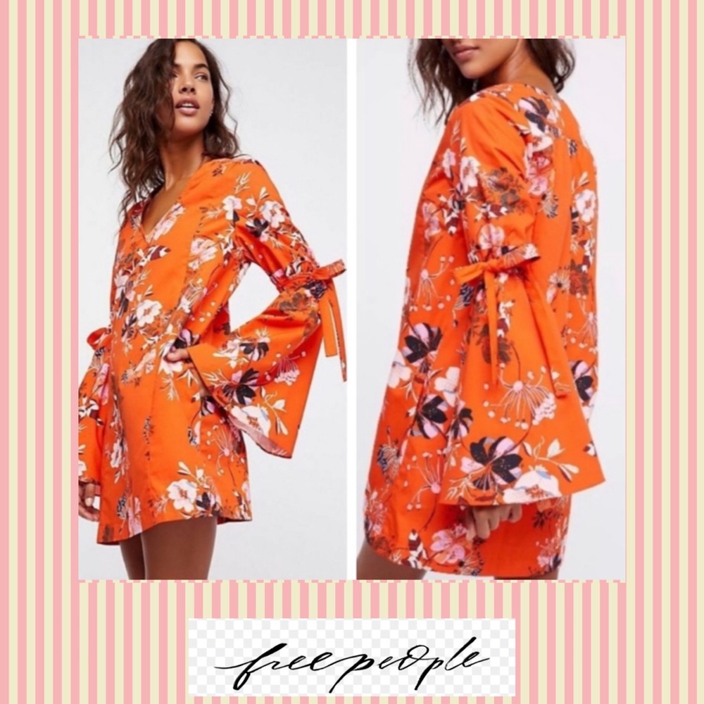 ♥️Free People Mod Retro XS Lover of Mine minidress tunic floral
